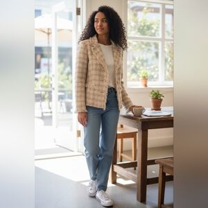 Women's Beige Tweed Jacket